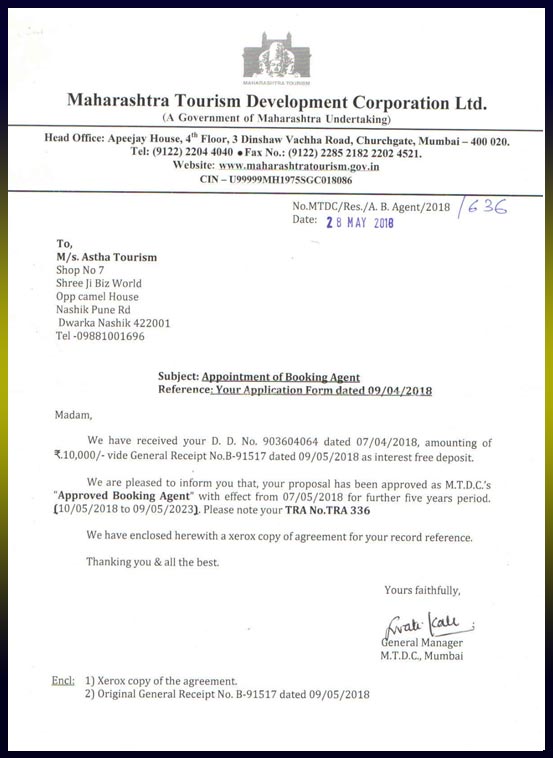 Maharashtra Tourism Certificate